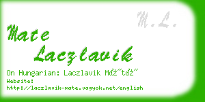 mate laczlavik business card